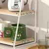 3 Layer Coffee Cup Holder Mug Shelf Glass Cup Rack Coffee Cup Stand for Living Room, Black S view 4