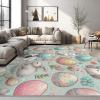 Easter Eggs Rug - Easter Rugs for Living Room - 4x5 Rug - Floral Area Rug - Rabbit Carpet - Rugs Non Slip Soft Washable - Easter Home Decor, A33 view 3