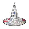 Bkdogkt I Love London Print Adult Witch Hat Carnival Halloween Hat Parties Masquerades Cosplay Holiday Decor view 1