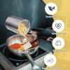 2 Pack Pasta Basket for Boiling Stainless Steel Food Strainer with Wood Handle Spaghetti Spoon Fine Mesh Colander for Pasta Noodle Dumpling (4.5"D x 14.6"H) view 4