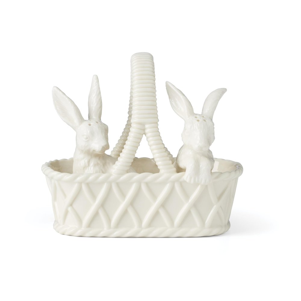 Lenox 897158 Wicker Creek Bunny Salt & Pepper Set, Easter Serveware