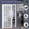 Commercial Heavy Duty PVC Folding Doors Room Dividers, Waterproof Oil Pleated Retractable Double Door for Restaurant - Space Saving | Easy to Clean(110x203cm/43.3x79.9in) view 3