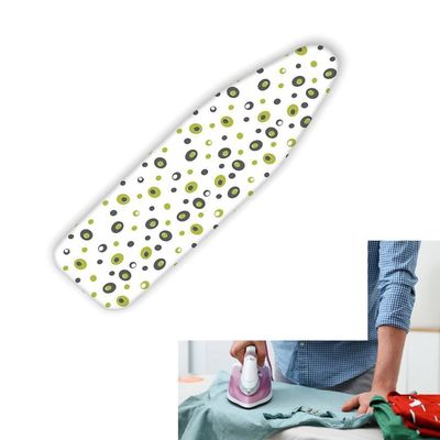 LIVCHLOE Silver Ironing Board Cover and Pad Replacement Ironing Board Cover 12x36 12x38 14x43 15x48in Iron Board Cover Standard Size, Elastic Edge Easy Fit(Polka dots,110x35cm/43x14in)