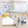 LIVCHLOE Silver Ironing Board Cover and Pad Replacement Ironing Board Cover 12x36 12x38 14x43 15x48in Iron Board Cover Standard Size, Elastic Edge Easy Fit(Polka dots,110x35cm/43x14in) view 2