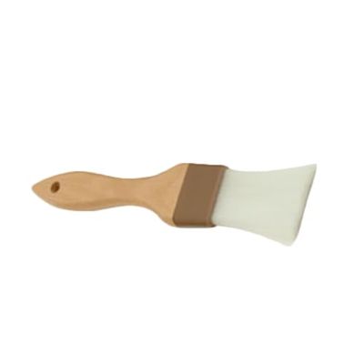 FSE WDPB002N Pastry Brush, 1-1/2" Wide, Flat, sterilized Nylon bristles, Bound by Brown Plastic Ferrule, Wood Handle
