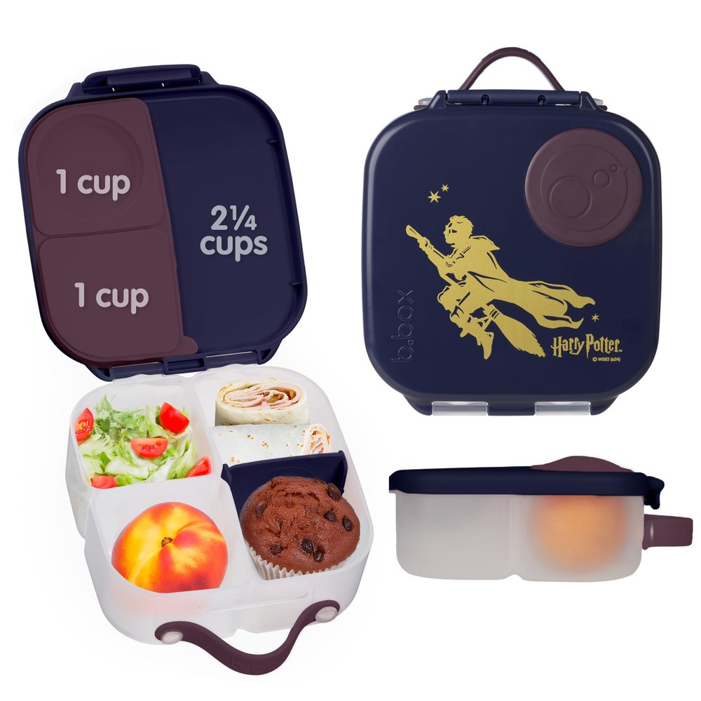 b.box Harry Potter Mini Lunch Box Kids, Snack Containers for Kids, 4.25 Cup