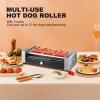 Hot Dog Roller Machine - Electric Grill Cooker Machine 850W | 12 Hot Dogs Capacity 5 Rollers, Double Temp Control Hot Dog Maker with Detachable Drip Tray view 2