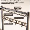 LYHXYLFT Coat Rack,3-in-1 Hall Shoe Rack,with Storage Bench Coat Rack,Industrial Entryway Furniture,for Bedroom Dormitory Living Room(Black,100 X 36 X 172cm) view 3
