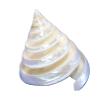 2pc Tectus Pyramis Seashell, 2-2.5 Inch, Spiral Cut Iridescent Pearl White Seashells, White Wedding Decor, Collectible Seashells, CS-84 view 1