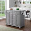 Kitchen Island Cart with Granite Counter Top, Gray Cabinet, 2 Drawers, 4 Doors, Full Size view 2