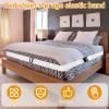 Adjustable Bed Sheet Straps, 26 ft Bed Sheet Fasteners, Bed Sheet Clips, Elastic Sheet Straps Sheet Holders Keep Sheets Firm and Tight, Oxford Cloth Bed Sheet Holder, for Queen Bed King Bed view 2