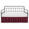 Ruffled Daybed Bed Skirt with Split Corners - Full Size 54" x 75", 16" Drop, 3-Side Coverage Dust Ruffle, Soft Brushed Microfiber, Tailored Style, Burgundy view 1