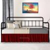 Ruffled Daybed Bed Skirt with Split Corners - Full Size 54" x 75", 16" Drop, 3-Side Coverage Dust Ruffle, Soft Brushed Microfiber, Tailored Style, Burgundy view 2