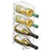 iDesign Stackable Bottle Holder for Water or Wine Bottles - Set of 4 - Clear view 1