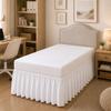 1000 Series College Dorm Room Bedskirts Twin XL Extra Long Ruffled with Split Corner Elegant Design Premium Brushed Microfiber Tailored Drop Easy Care Wrinkle Free - Twin-XL - 28" Drop, White view 2