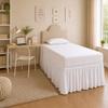 1000 Series College Dorm Room Bedskirts Twin XL Extra Long Ruffled with Split Corner Elegant Design Premium Brushed Microfiber Tailored Drop Easy Care Wrinkle Free - Twin-XL - 28" Drop, White view 3