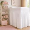 1000 Series College Dorm Room Bedskirts Twin XL Extra Long Ruffled with Split Corner Elegant Design Premium Brushed Microfiber Tailored Drop Easy Care Wrinkle Free - Twin-XL - 28" Drop, White view 4