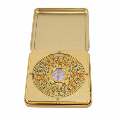Feng Shui Luo Pan Iron Precise with Flipping Cover Feng Shui Compass, Easy to Read, Gift for Learning Residential Feng Shui (Small)