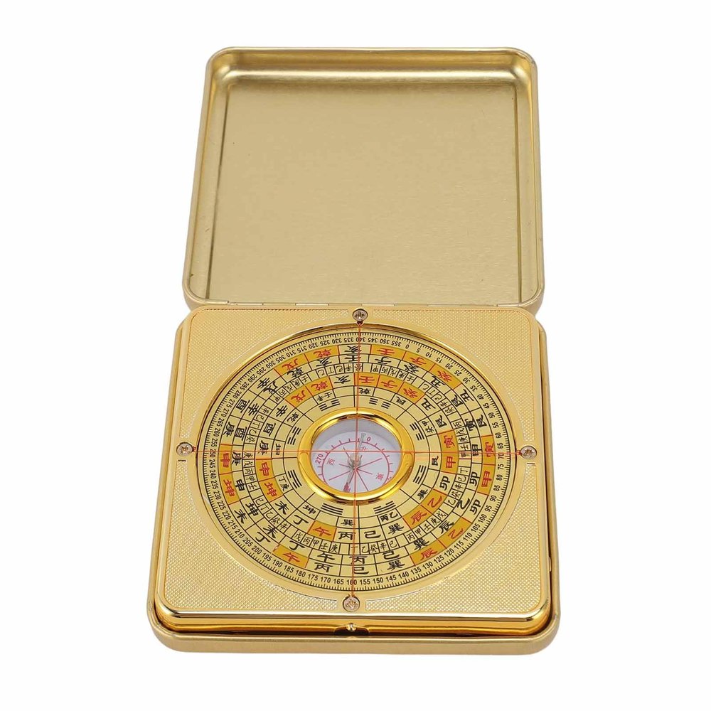 Feng Shui Luo Pan Iron Precise with Flipping Cover Feng Shui Compass, Easy to Read, Gift for Learning Residential Feng Shui (Small)