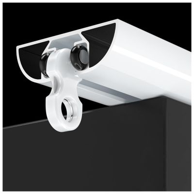 YJLTKL 27-236in Ceiling Curtain Track, Aluminum Ceiling Track for Curtains, Curved Curtain Rail Track Set, As Room Divider Curtain Rod, Sliding Curtain Track Ceiling Mount(8.5FT/260CM)