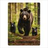 3D LiveLife Magnet - Black Bear Family Stroll from Deluxebase. Lenticular Wild Animal Refrigerator Magnet. Decorative 3D Bear Flat Magnets. Cute Small Magnets for Fridge, Dishwasher and Whiteboard. view 1