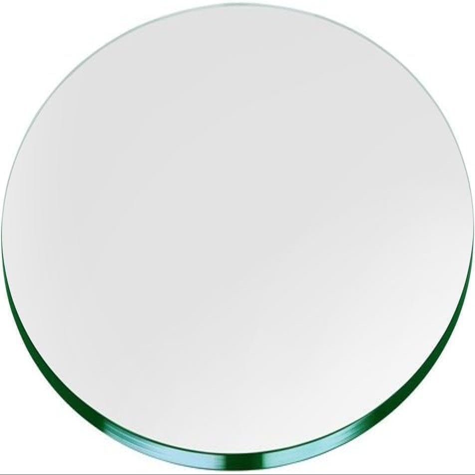 28" Inch Round Glass Table top - 3/8" Thick - Flat Polished Edge