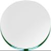 28" Inch Round Glass Table top - 3/8" Thick - Flat Polished Edge view 1