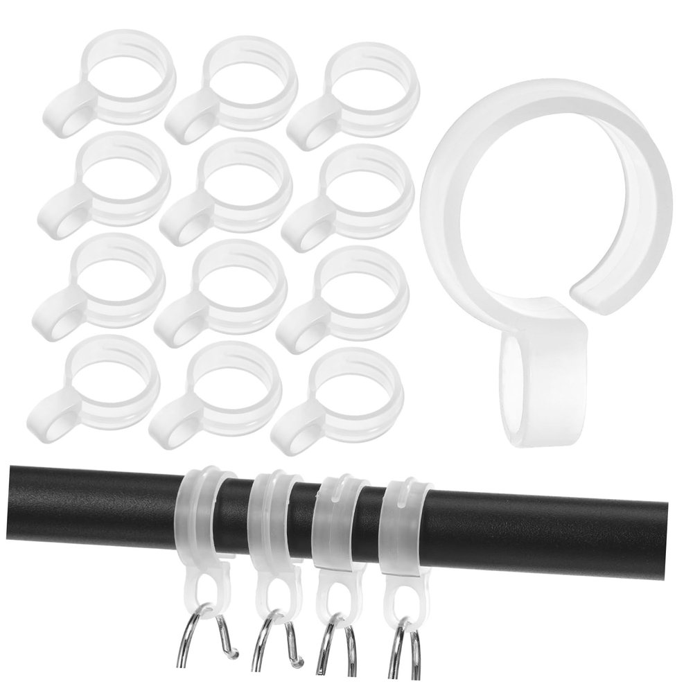Alipis 24pcs Windproof Hanger Hook Laundry Clips for Clothes Drying Portable Outdoor Coat Hanger Buckle Fits Rods Easy to Use Lightweight Plastic Design