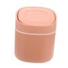 CHILDWEET 1pc Mini Desktop Trash Can Cover Rubbish Bin for Home and Office Lightweight Garbage Holder Soft Orange for Debris and Stylish Decor view 1