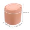 CHILDWEET 1pc Mini Desktop Trash Can Cover Rubbish Bin for Home and Office Lightweight Garbage Holder Soft Orange for Debris and Stylish Decor view 2