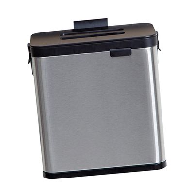 Cabilock Stylish Wall Hanging Garbage Can Kitchen Trash Can Lid Capacity Stainless Steel for Home