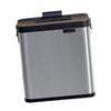 Cabilock Stylish Wall Hanging Garbage Can Kitchen Trash Can Lid Capacity Stainless Steel for Home view 1