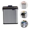 Cabilock Stylish Wall Hanging Garbage Can Kitchen Trash Can Lid Capacity Stainless Steel for Home view 3