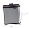 Cabilock Stylish Wall Hanging Garbage Can Kitchen Trash Can Lid Capacity Stainless Steel for Home view 4