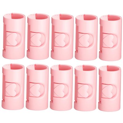 GLSTOY 10pcs Bed Sheet Fixing Clips Anti-Slip Quilt Holders for Home Hotel Versatile Snack Sealing Clips Simple Design Strong Grip Pink Color