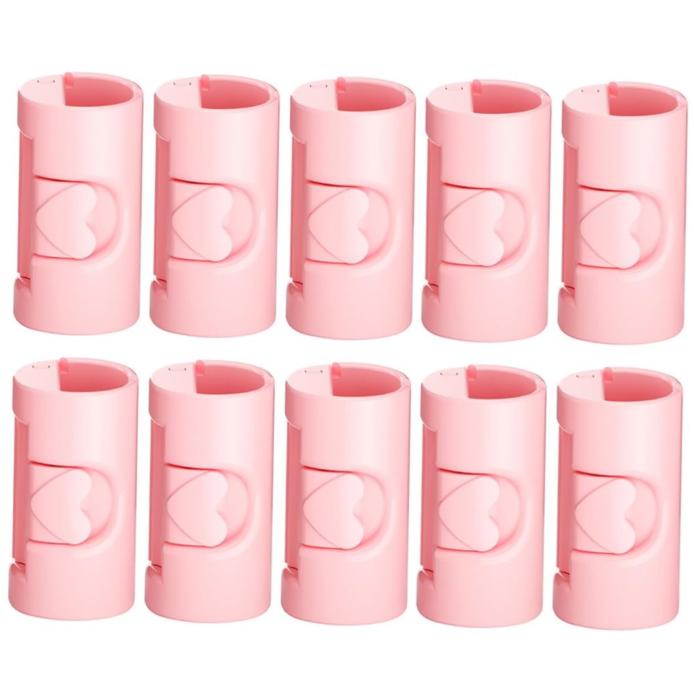 GLSTOY 10pcs Bed Sheet Fixing Clips Anti-Slip Quilt Holders for Home Hotel Versatile Snack Sealing Clips Simple Design Strong Grip Pink Color