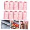 GLSTOY 10pcs Bed Sheet Fixing Clips Anti-Slip Quilt Holders for Home Hotel Versatile Snack Sealing Clips Simple Design Strong Grip Pink Color view 2