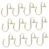 FELTECHELECTR 12pcs Bathroom Shower Curtain Hooks Sticks T-bar Rings Iron Rods Smooth Finish Fashionable for Home Decor view 1