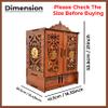 Rousrie Wooden Temple Mandir for Home with Door Cabinets | Beautiful Pooja Unit with Storage Space | with LED Light and Wall Mounts | Elegant Pooja Mandir for Home Big Size(H-17.3, L-11, B-10.6 inch) view 2