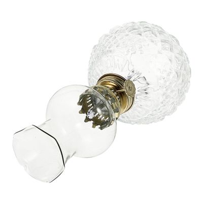 Kerosene Oil Lamp Vintage Glass with Adjustable Wick and Shade