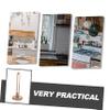 Wood Paper Towel Holder, Wooden Countertop Organizer for Kitchen view 3