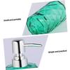Anneome 2pcs Bathroom Accessory Diamond Stripe Glass Shampoo Dispenser Pump Bottle view 2