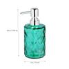 Anneome 2pcs Bathroom Accessory Diamond Stripe Glass Shampoo Dispenser Pump Bottle view 3
