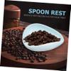 Cabilock Ceramic Spoon Rest for Kitchen Counter Coffee Bar Accessory Lightweight Compact Design for Utensils Tea Bags and Porcelain Bean Dish view 3