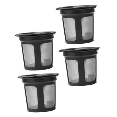 PRETYZOOM 4pcs Reusable Coffee Filtering Cups Black Capacity Easy to Use for Home and Coffee Shops Made of for Effortless Brewing