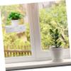 balacoo Acrylic Wall Hanging Flower Pot Rack Plant Shelf Kitchen Wall Decor Window Planter Shelf view 4
