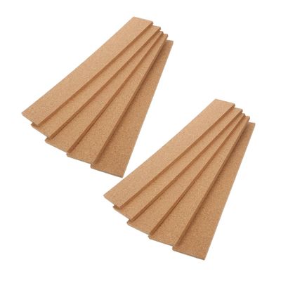 BCOATH 10pcs Self-Adhesive Frameless Corkboard Strips for Wall Memo Board Strips for Office Home and School Easy Installation and Versatile Use