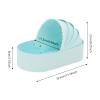 10PCS Cradle-shaped Gift Box, Baby Shower Flower Basket Gift Box, Blue Companion Gift Box, Baby Shower Flower Basket Gift Box, Medium Cradle Floral Basket, Baby Shower Crib Basket Cardboard Box view 2