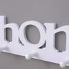 AFPSDLFJDLS Home Letter Shape Pendant Punch Free Clothes Bag Key Holder Storage Rack Shelf Bathroom Organizer Door Hanger Wall Decoration view 4