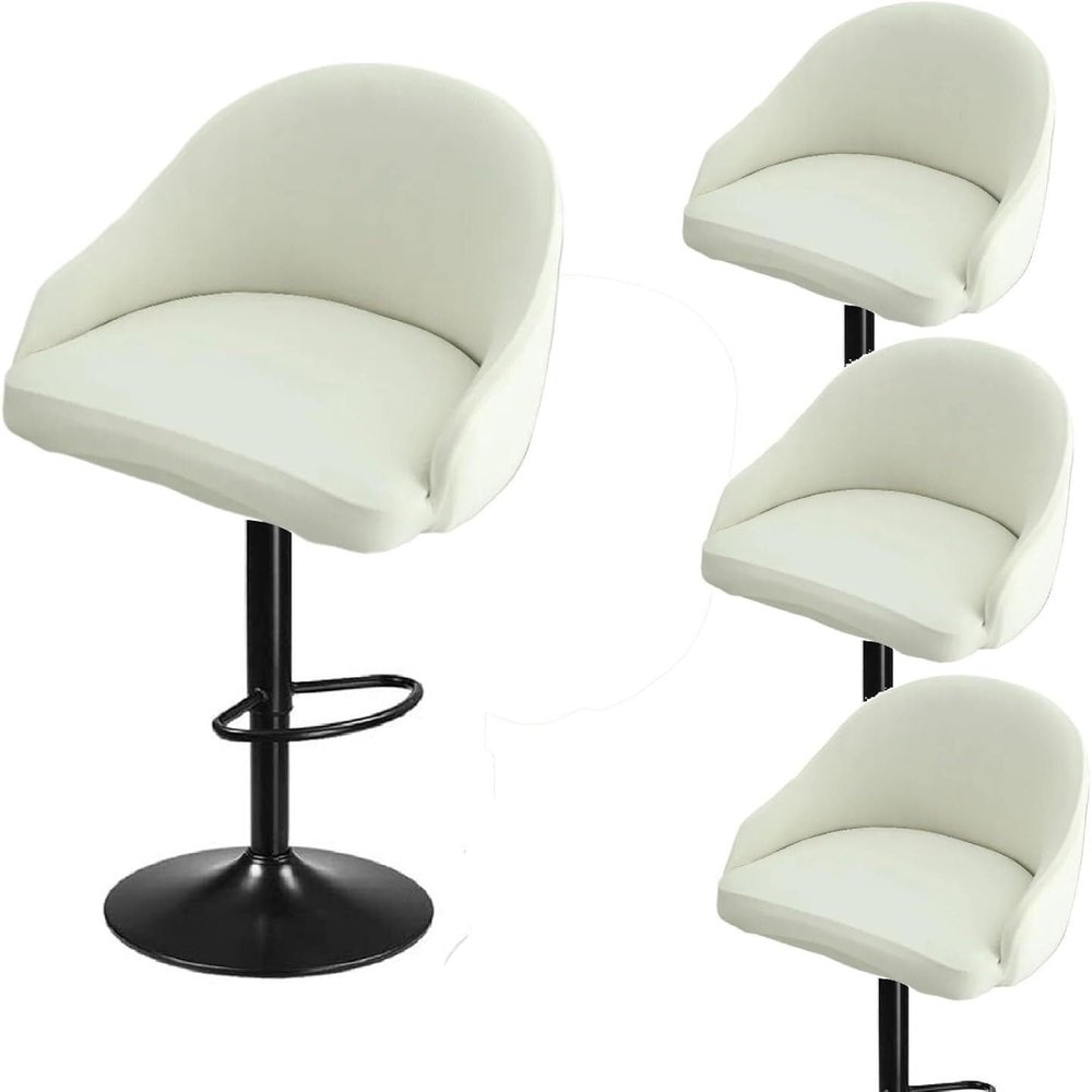 Round Back Dining Chair Cover Slipcovers,Curved Back Chair Cover, Makeup Vanity Chair Cover, Round-Back Accent Chair Cover, Round Back Swivel Chairs Cover For Living Room Lounge Pub Bar(H23,4PCS)